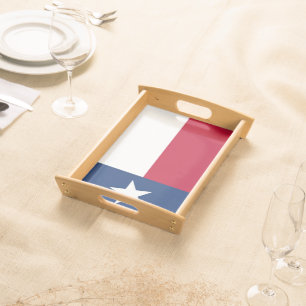 Patriotic serving tray with Flag of Texas, USA