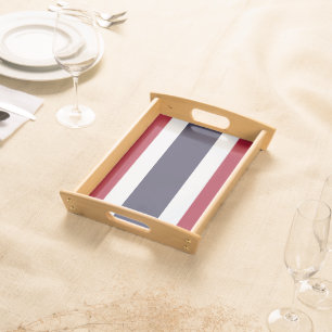 Patriotic serving tray with Flag of Thailand