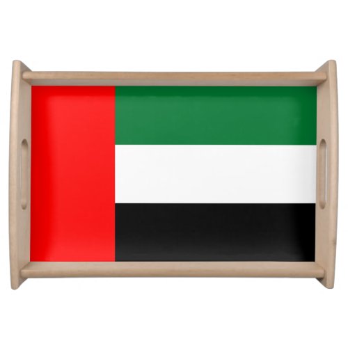 Patriotic serving tray with Flag of UAE