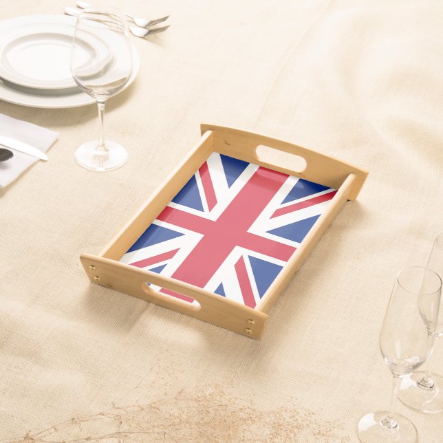 Patriotic serving tray with Flag of United Kingdom (Front)