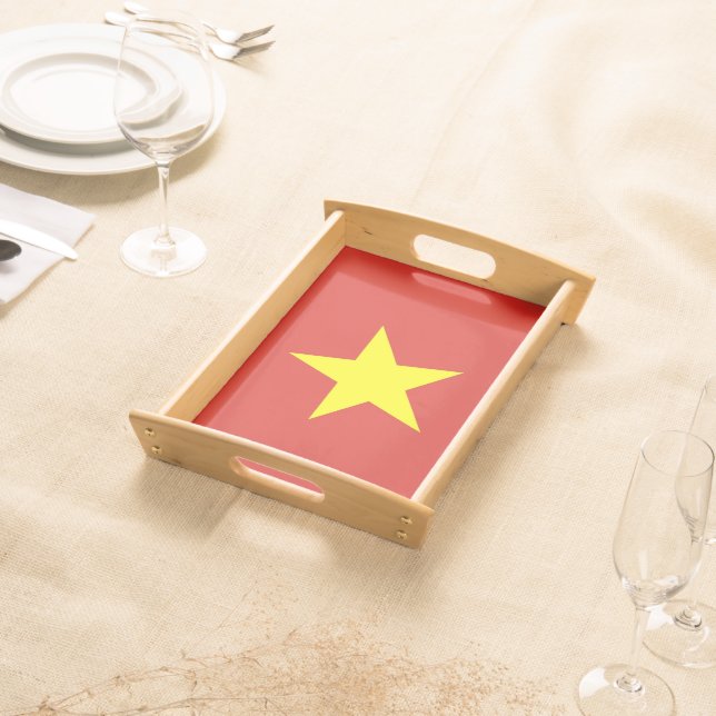Patriotic serving tray with Flag of Vietnam (Front)