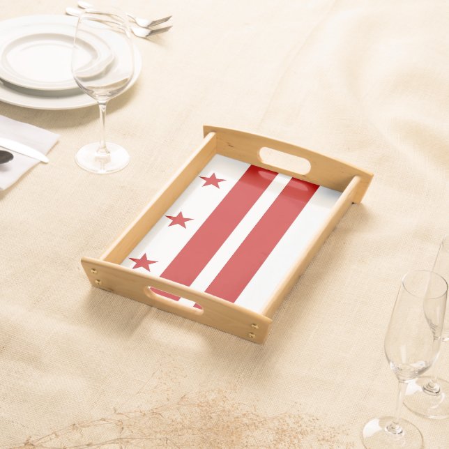 Patriotic serving tray with Flag of Washington DC (Front)