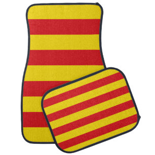 Patriotic set of car mats with Flag of Catalonia