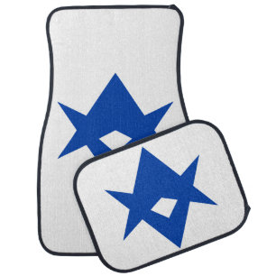 Patriotic set of car mats with Flag of Toyota City