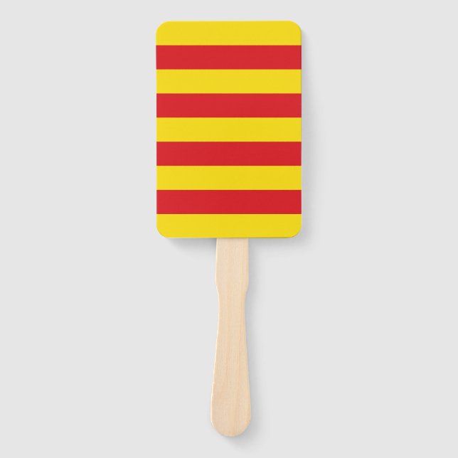 Patriotic set of hand fans with flag of Catalonia (Front)