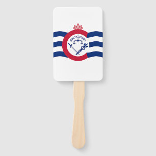 Patriotic set of hand fans with flag of Cincinnati