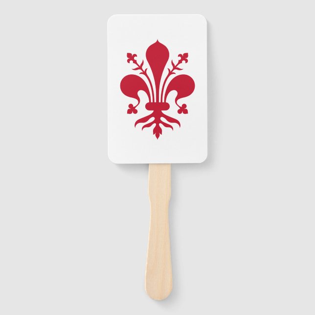 Patriotic set of hand fans with flag of Florence (Front)