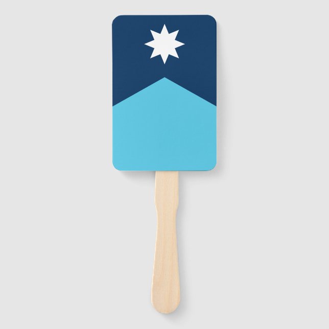 Patriotic set of hand fans with flag of Minnesota (Front)