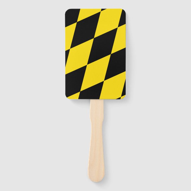 Patriotic set of hand fans with flag of Munich (Front)