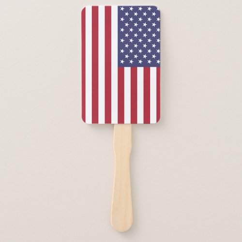 Patriotic set of hand fans with flag of USA