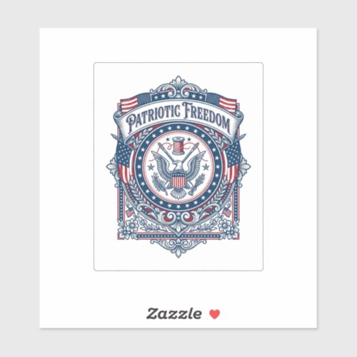 Patriotic Sewing Circle Vector Graphic Tee Sticker