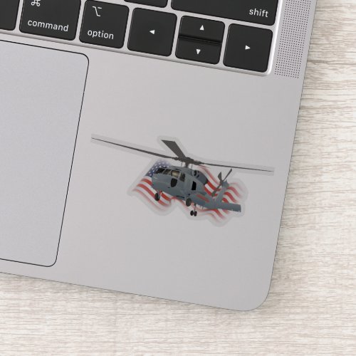 Patriotic SH_60 Seahawk Military Helicopter Sticker