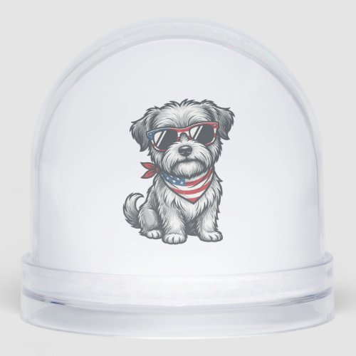 Patriotic Shaggy Dog Vintage Engraving Tank Top_1 Snow Globe