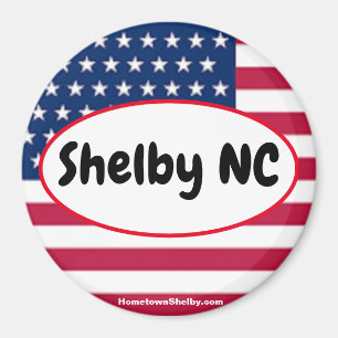 Patriotic Shelby NC Refrigerator Magnet