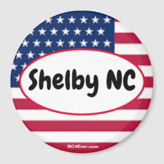 Patriotic Shelby NC Refrigerator Magnet