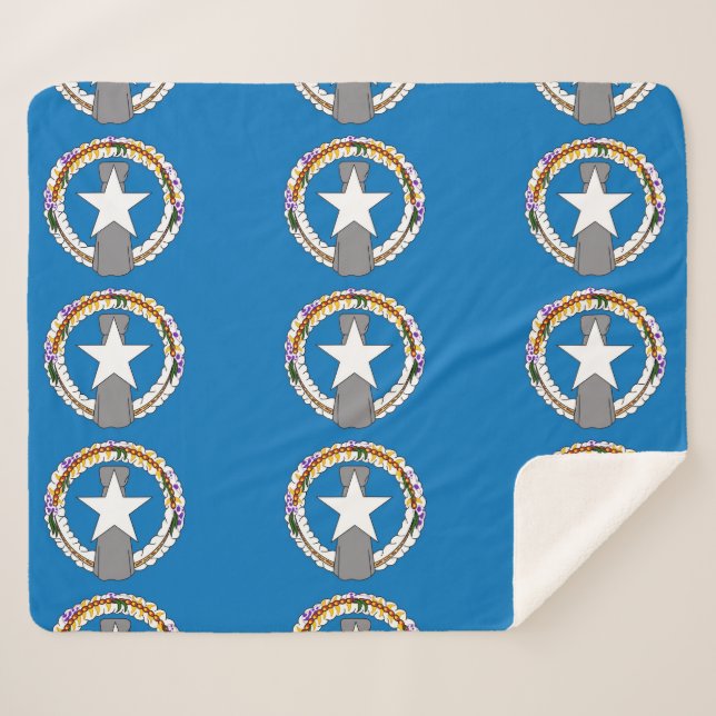Patriotic Sherpa Blanket - Northern Mariana flag (Front (Horizontal))