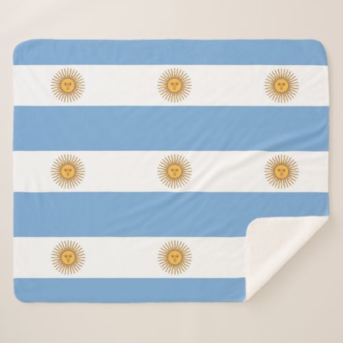 Patriotic Sherpa Blanket with Argentina flag