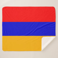 Patriotic Sherpa Blanket with Armenia flag