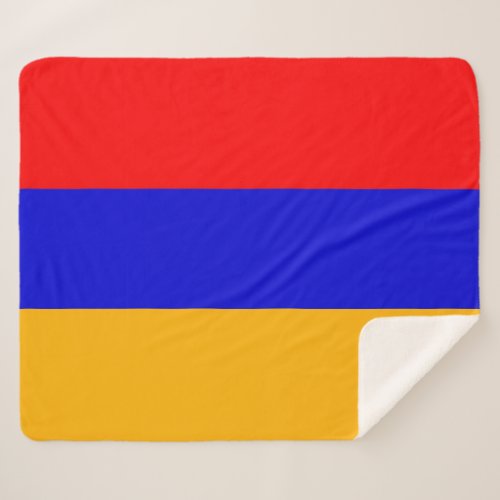 Patriotic Sherpa Blanket with Armenia flag