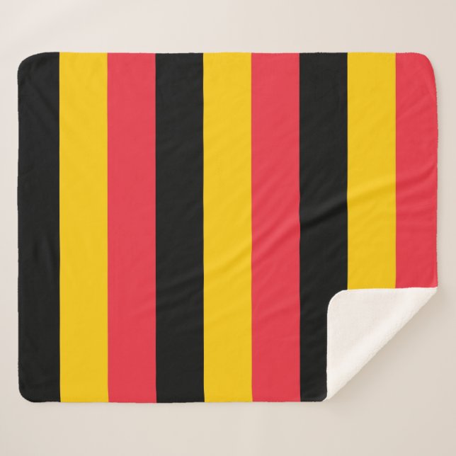 Patriotic Sherpa Blanket with Belgium flag (Front (Horizontal))