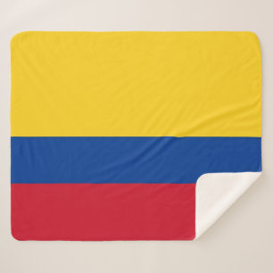 Patriotic Sherpa Blanket with Colombia flag