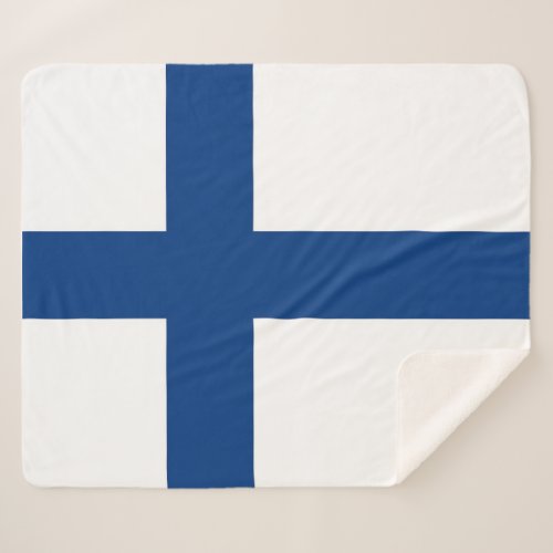 Patriotic Sherpa Blanket with Finland flag