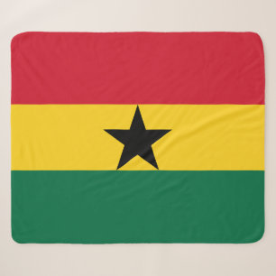 Patriotic Sherpa Blanket with Ghana flag
