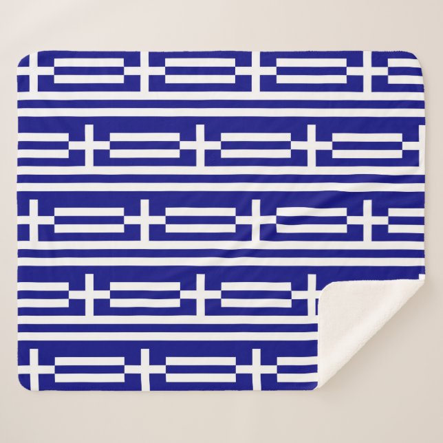 Patriotic Sherpa Blanket with Greece flag (Front (Horizontal))