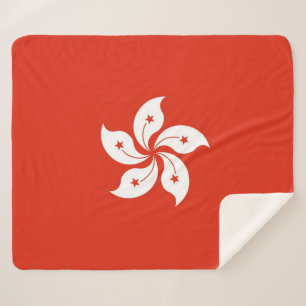 Patriotic Sherpa Blanket with Hong Kong flag