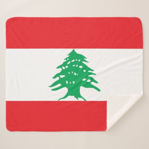 Patriotic Sherpa Blanket with Lebanon flag