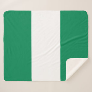 Patriotic Sherpa Blanket with Nigeria flag