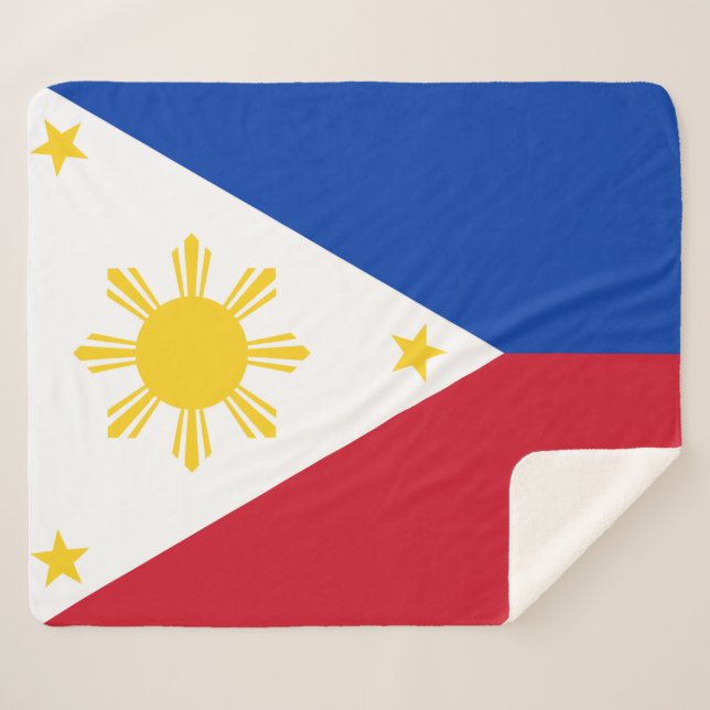 Patriotic Sherpa Blanket with Philippines flag (Front (Horizontal))
