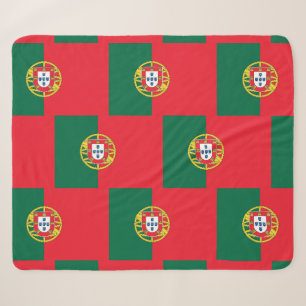 Patriotic Sherpa Blanket with Portugal flag