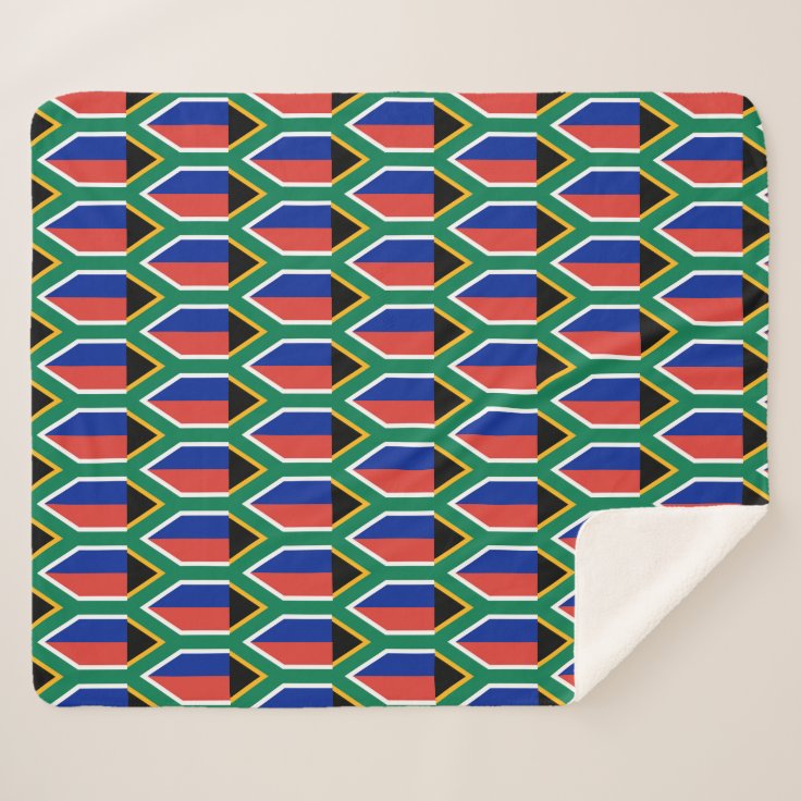 Patriotic Sherpa Blanket with South Africa flag Zazzle