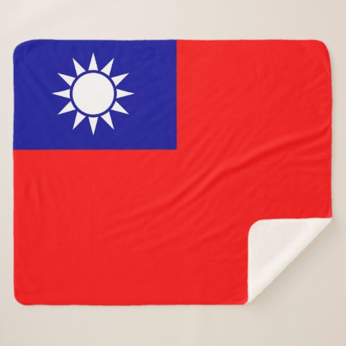 Patriotic Sherpa Blanket with Taiwan flag