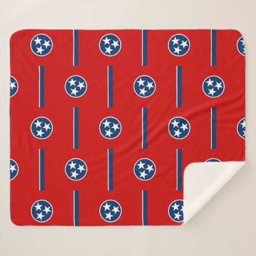 Patriotic Sherpa Blanket with Tennessee flag