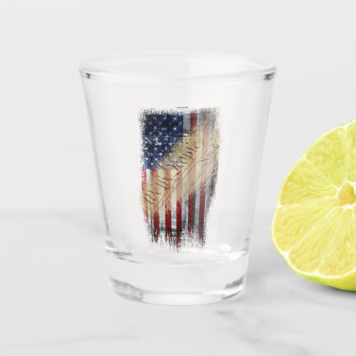 Patriotic Shot Glass Vintage American Flag