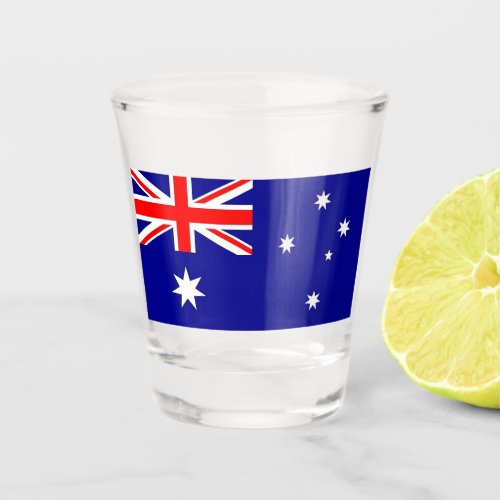 Patriotic shot glass with flag of Australia