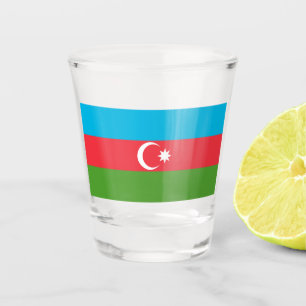 Patriotic shot glass with flag of Azerbaijan