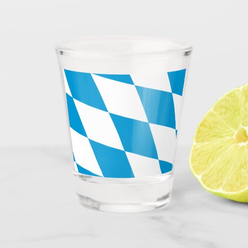 Patriotic shot glass with flag of Bavaria