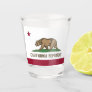 Patriotic shot glass with flag of California, USA