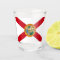 Patriotic shot glass with flag of Florida