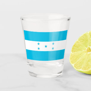 Patriotic shot glass with flag of Honduras