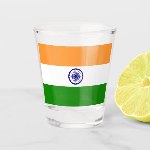 Patriotic shot glass with flag of India