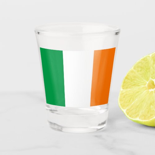 Patriotic shot glass with flag of Ireland