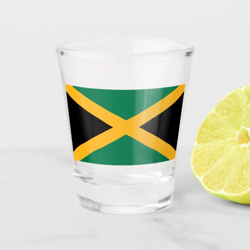 Patriotic Shot Glass with Flag of Jamaica