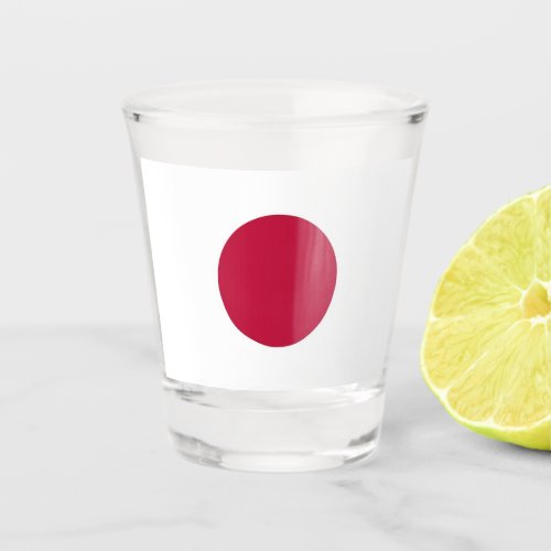 Patriotic shot glass with flag of Japan