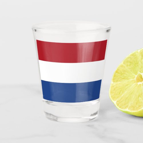 Patriotic shot glass with flag of Netherlands