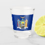 Patriotic shot glass with flag of New York