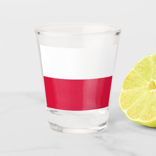 Patriotic shot glass with flag of Poland
